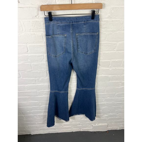 Free People Women's Just Float On Flare Leg Jeans Denim Stretch Blue Size 27 - Picture 5 of 8